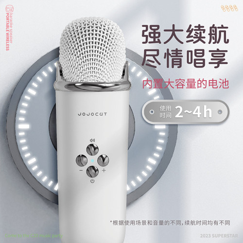 新品C20迷你藍牙K歌音箱家庭戶外娛樂無線麥克風音響零售