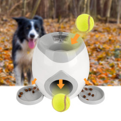 新款狗狗網球食物獎勵機犬互動訓練智能自動漏食器寵物玩具