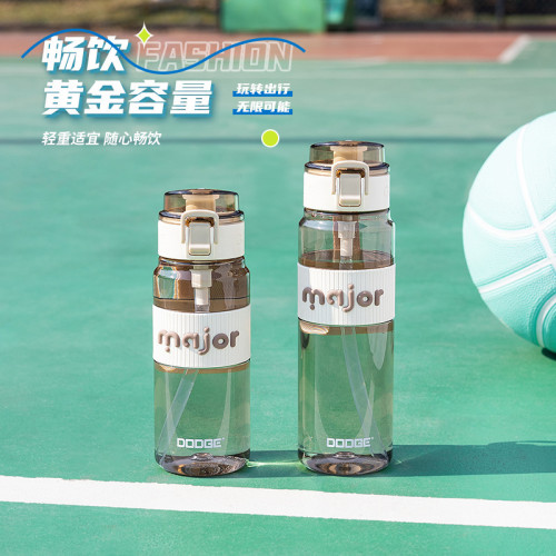 希樂道奇運動戶外健身車用塑膠杯矽膠手提彈蓋隨手杯顔值水杯