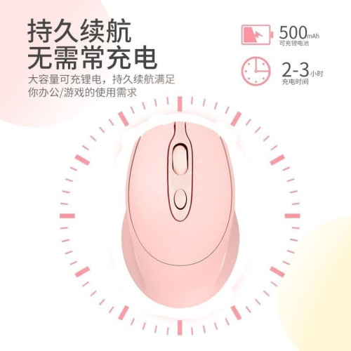 筆電桌上型電腦Ma通用無線藍牙滑鼠可充電雙模靜音男女生辦公滑鼠