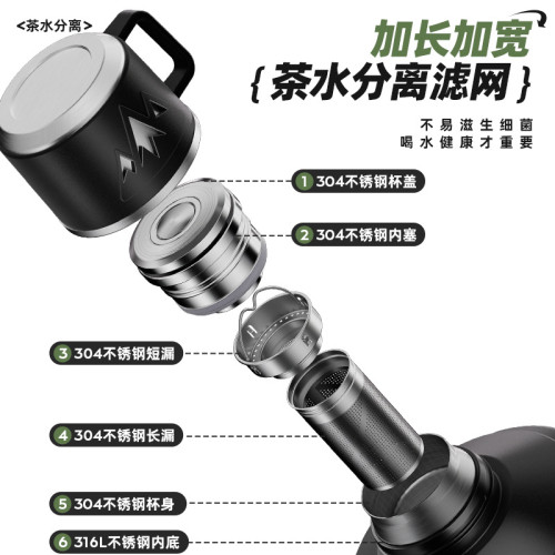 恩爾美316不鏽鋼保溫壺戶外大容量壺可攜式戶外車用旅行保溫瓶大號
