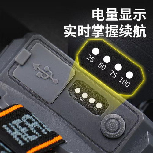 頭燈強光超亮充電釣魚專用夜釣續航超長鋰電頭戴式登山led礦燈