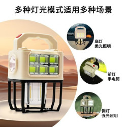 新款太陽能LED野營燈手提式露營燈戶外多功能帳篷燈充電寶