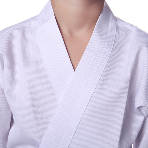 加厚標準男女棉質空手道服新手兒童成人跆拳道競技訓練服表演教練