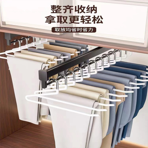 鵞型褲架家用無痕防滑加粗褲子衣架褲夾衣櫃內置掛褲子專用收納架