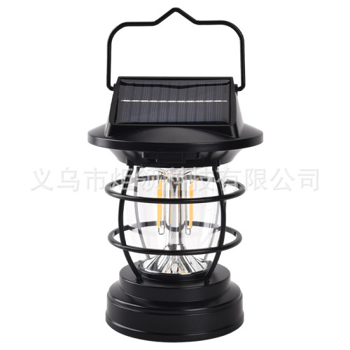 新款太陽能露營燈戶外防水庭院燈充電家用可戶外野營帳篷燈