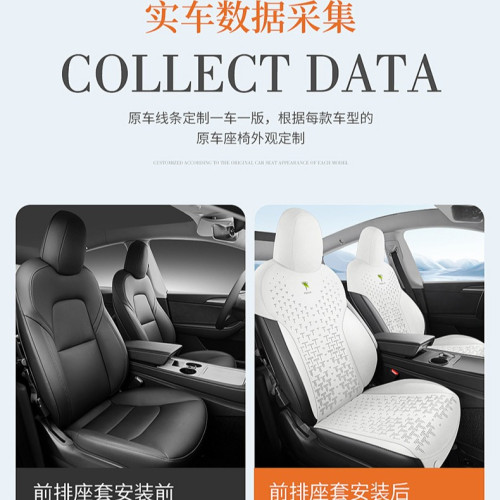 特斯拉Model3專用汽車坐墊馬鞍墊小蠻腰翻毛皮座椅套原車專用A款