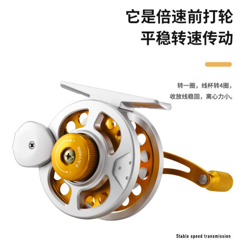 4.0倍速全金屬前打輪帶排線輪輕松 卸力冰釣輪漁輪魚線輪磯釣漁輪