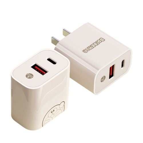 哆啦A夢PD20W雙口充電器頭適用蘋果1514充電線6A100W數據線type-c