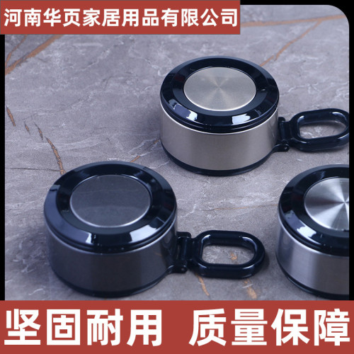 鴻塔雙層玻璃杯可攜式提環水杯商務加厚車用高鵬矽茶水分離泡茶杯批