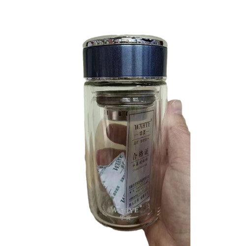 WAHYE/華頁雙層男女隔熱可攜式車用防燙透明大容量茶隔鵞蛋杯禮品杯
