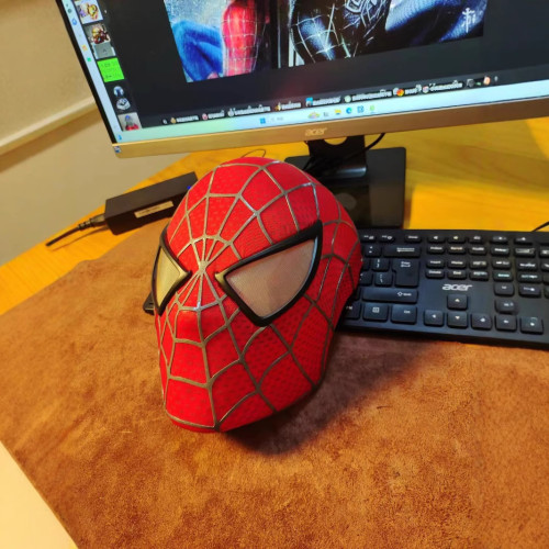 【手工製作]初代蜘蛛人面具托比馬奎爾手工製 作 絲條永久不脫落