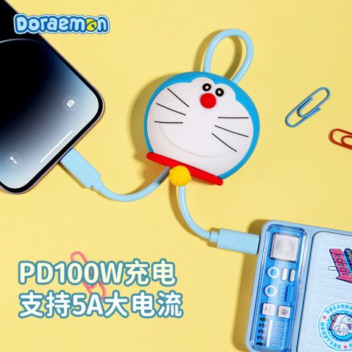 哆啦A夢 公仔快充充電線C TO C 100W數據線卡通PD快充線可攜式禮品