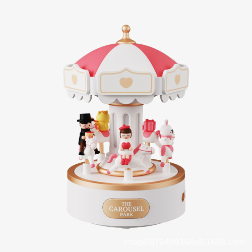 情侶禮品網紅小夜燈網紅八音盒旋轉木馬網紅禮品藍牙音響情人限定