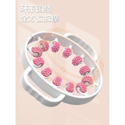 腿部按摩器環形夾腿滾輪瘦腿神器泡沫軸狼牙棒按摩滾軸肌肉放松器