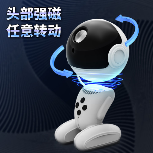 新品太空機器人銀河星空投影燈旋轉黑洞滿天星氛圍雷射星雲燈