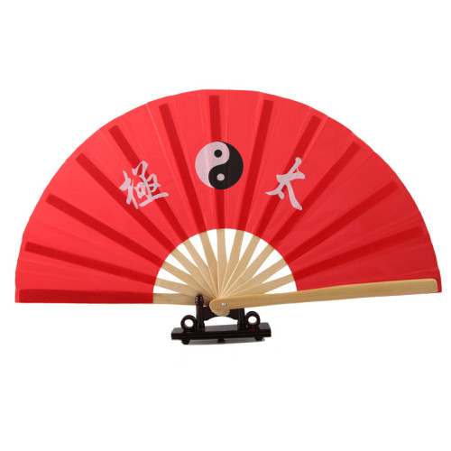 功夫扇竹骨竹柄武術響扇練武舞蹈練功扇健身武術紅扇子廣場舞扇子