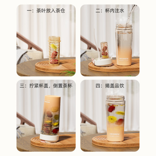 ppsu塑膠杯耐高溫帶提繩泡茶杯高顔值茶水分離花茶水杯子辦公夏季