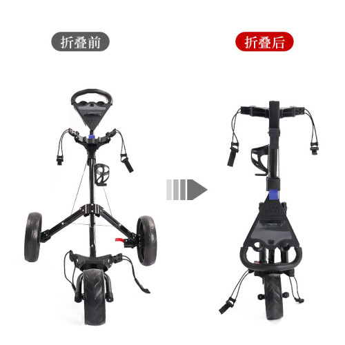 高爾夫三輪手拉車可折曡高爾夫球包車高爾夫球場golf可攜式手推車