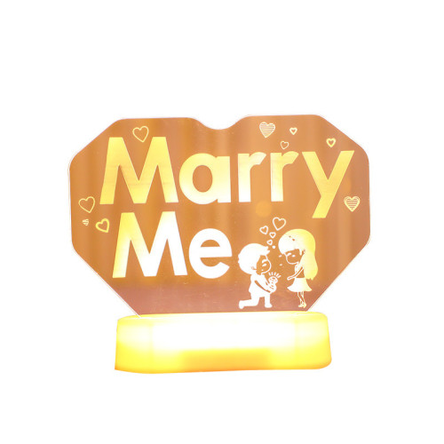 發光marryme字母LED彩燈牌七夕情人節氛圍房間求婚裝飾布置小夜燈