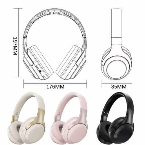 降噪商務頭戴式藍牙耳機無線重低音HIFI音效超長續航