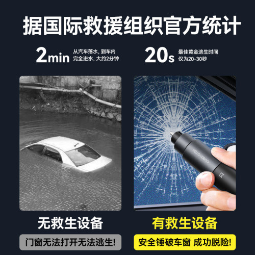 徠本安全鎚汽車破窗器車用多功能神器逃生救生鎚消防破碎玻璃車用