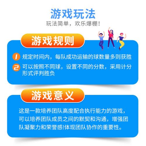 四平八穩團建趣味戶外拓展年會婚禮親子平衡板傳球障礙接力賽道具