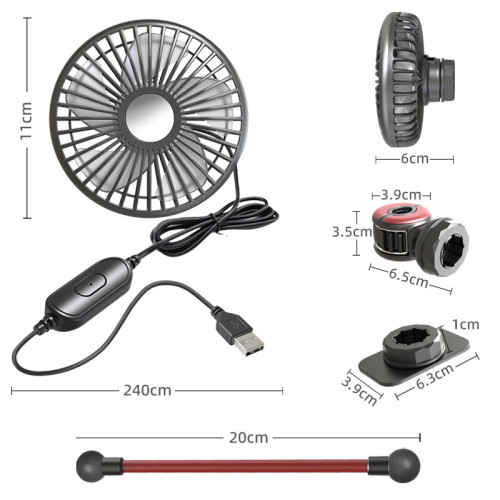 車用電風扇小汽車內專用12v24v大貨車大風力usb強力座椅後排靜音