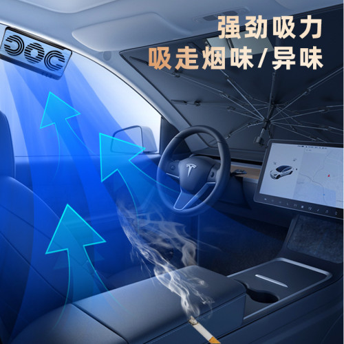 新款太陽能排風扇車內空氣循環器太陽能排氣扇吸吹一體車用風扇