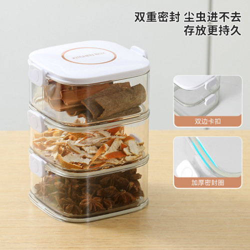 香料收納盒家用廚房食品級調料調味罐鹽罐乾料佐料陳皮密封儲物罐