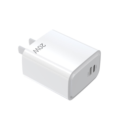 PD20W雙口快充輸出充電頭適用於mate40/iphone14手機筆電平板