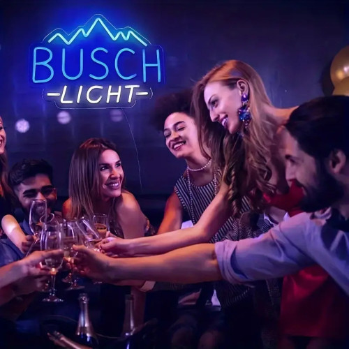 BUSCH LIGHT 酒吧臥室裝飾霓虹燈冰山造型設計霓虹標志