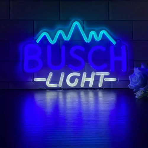 BUSCH LIGHT 酒吧臥室裝飾霓虹燈冰山造型設計霓虹標志