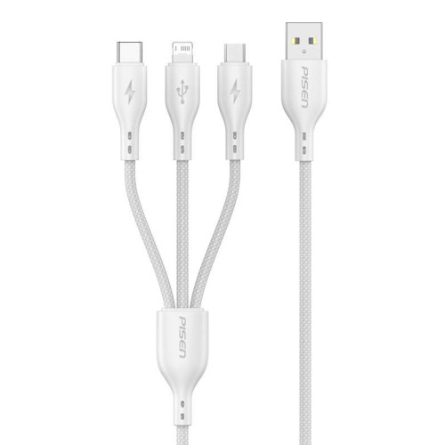 品勝充電線三合一數據線快充一拖三適用蘋果IPhone華爲小米安卓手