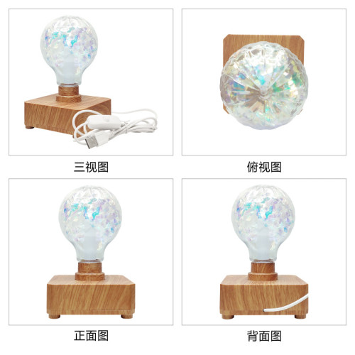 創意禮品小夜燈氛圍燈透明台燈生日禮物床頭燈擺件創意燈七夕禮物