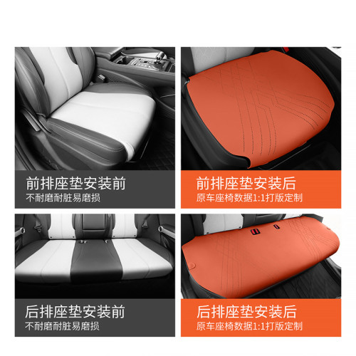 比亞迪元專用汽車坐墊馬鞍墊三件套單座翻毛皮汽車座套座椅保護套