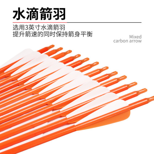 7.8mm彩桿混碳箭 複合射箭射擊弓箭複合射箭射擊弓箭器材反曲弓箭