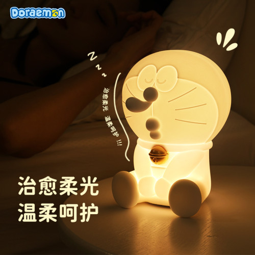 哆啦A夢 睡眠款氛圍燈矽膠睡眠拍拍燈書桌床頭卡通小夜燈拍拍燈