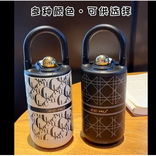 小香風咖啡杯保溫杯女生高顔值不鏽鋼女士個人專用水杯吸管可攜式批