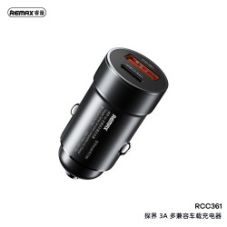 REMAX睿量 3A鋁合金迷你type-c快充車用充電器汽車點菸器車充禮品