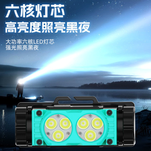 超亮雙光源多功能工作頭燈戶外夜釣工作檢修TYPE-C充電帶磁吸頭燈