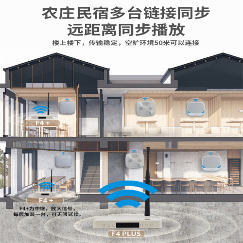 壁掛式藍牙音響店鋪專用無線多個串聯家用會議室教室背景音樂音箱