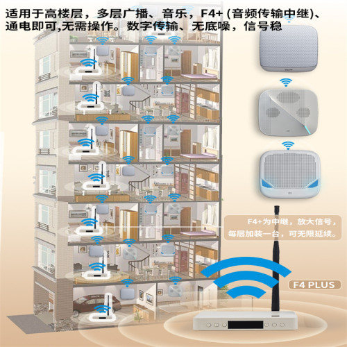 壁掛式藍牙音響店鋪專用無線多個串聯家用會議室教室背景音樂音箱