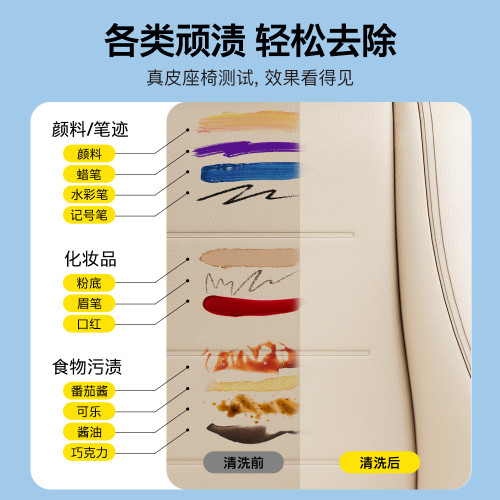 徠本汽車內飾清洗劑泡沫清潔真皮座椅皮革頂棚車內免洗神器去汙液