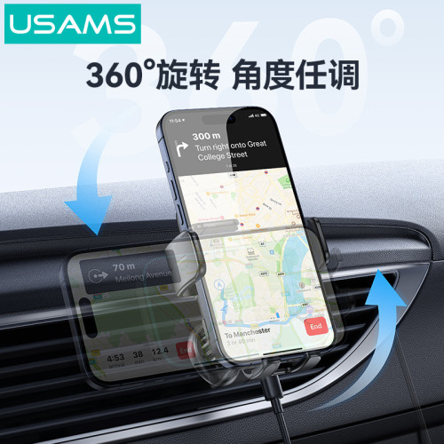 優勝仕15W無線充車用無線快充 吸盤手機支架出風口支架汽車配件