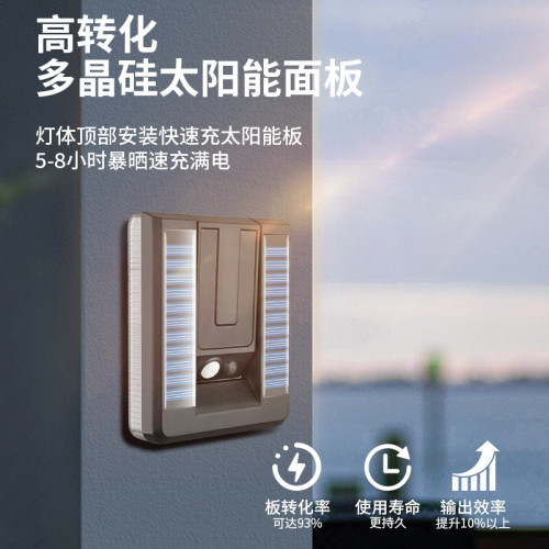 戶外可折曡太陽能壁燈 LED庭院花園氛圍裝飾人體感應防水路燈
