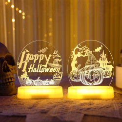 發光happy halloween南瓜led彩燈擺件萬聖節氛圍裝飾布置小夜燈
