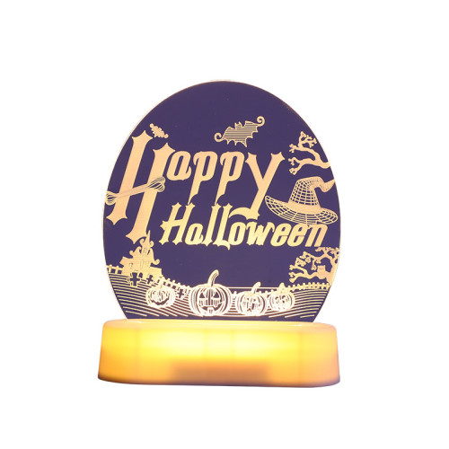 發光happy halloween南瓜led彩燈擺件萬聖節氛圍裝飾布置小夜燈