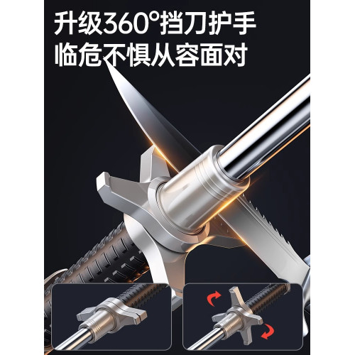 甩棍自動彈簧伸縮合法車用防身武器實心三節自衛收縮棍打狗棒防身