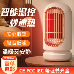 家用小型暖風機PTC陶瓷髮熱立式桌面取暖器臥室速熱電暖器